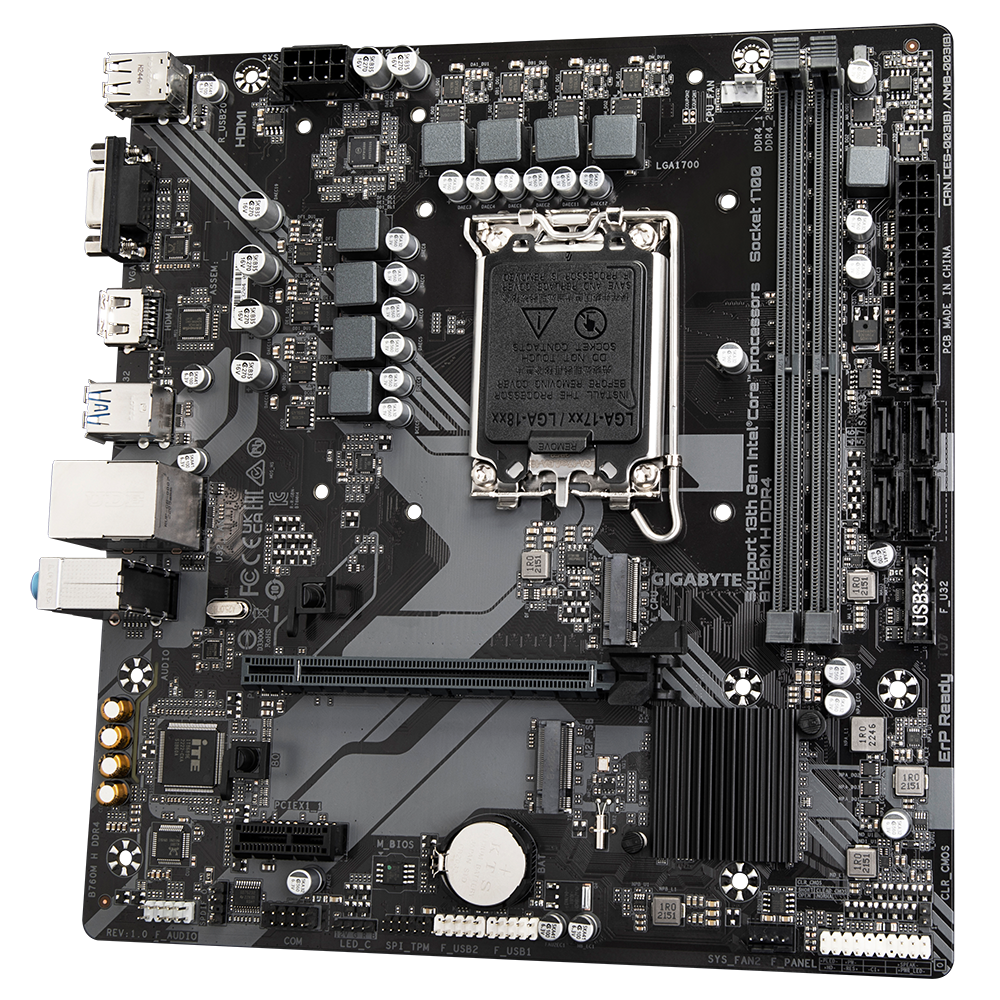 Gigabyte B760M H DDR4 Intel LGA 1700 Motherboard