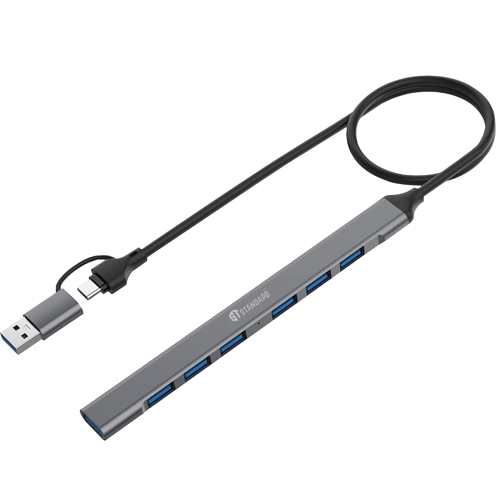 Standard ST-UCA9702 7 in 2 Type-C & USB 3.0 to 7-Port USB HUB