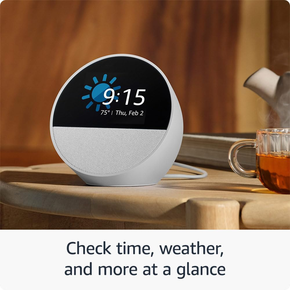 Amazon Echo Spot Smart Speaker & Alarm With Alexa - Blue