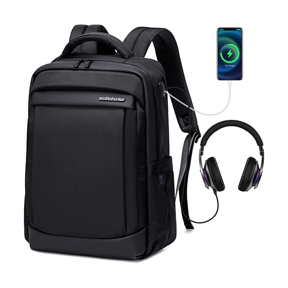 Arctic Hunter B00478 15.6 Inch Laptop Backpack - Black