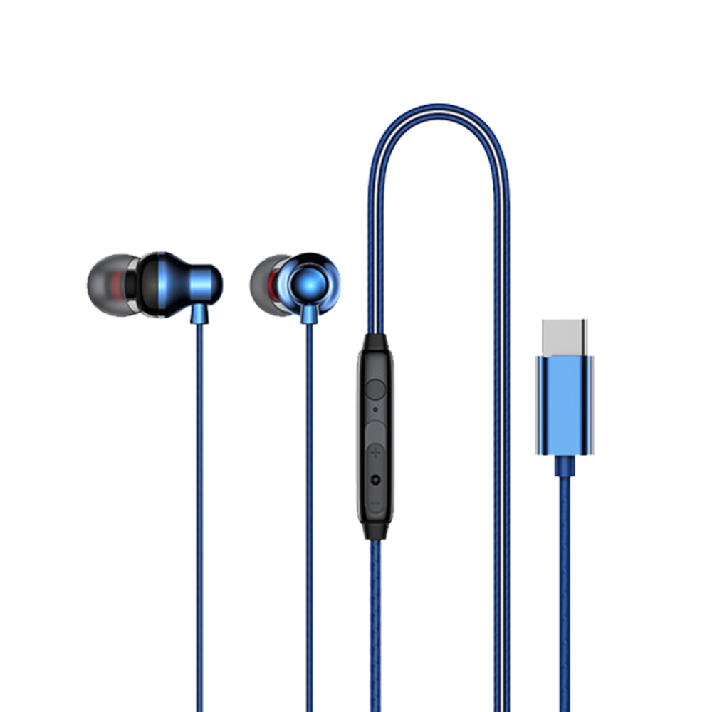 Recci REP-L36 Earphone Wired (Type-C) - Blue