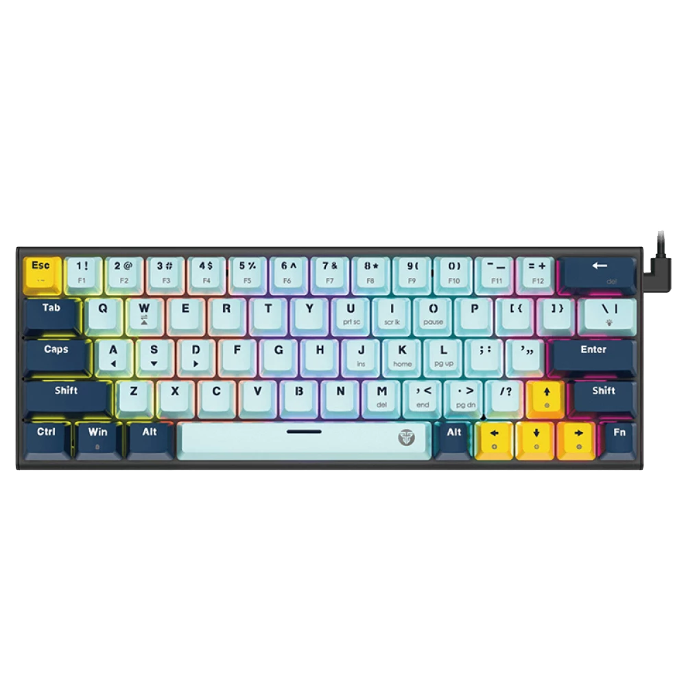 Fantech ATOM 63 MK874v2 Red Switch Wired Mechanical Gaming Keyboard - Sky Blue