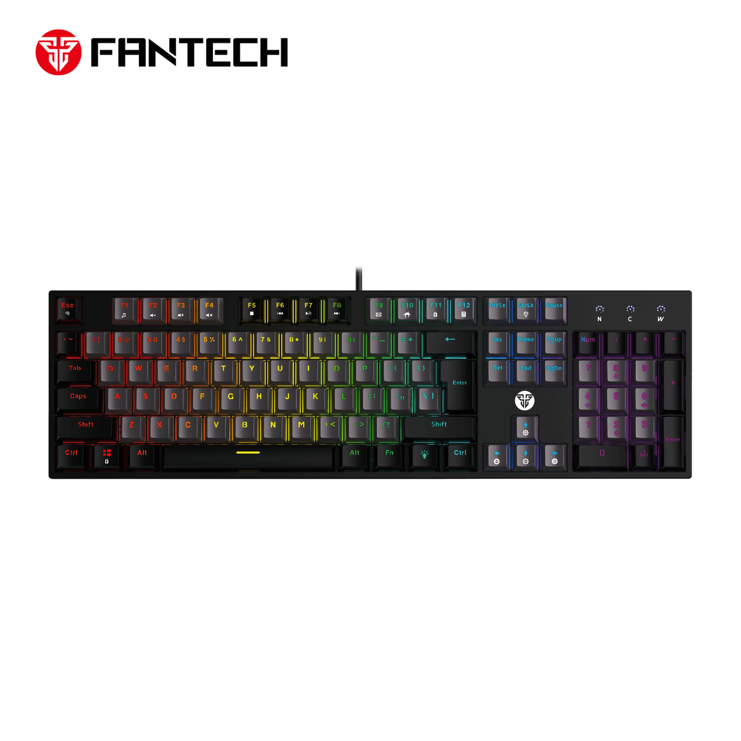 Fantech ATOM 104 MK886v2 Blue Switch Wired Mechanical Gaming Keyboard - Grey