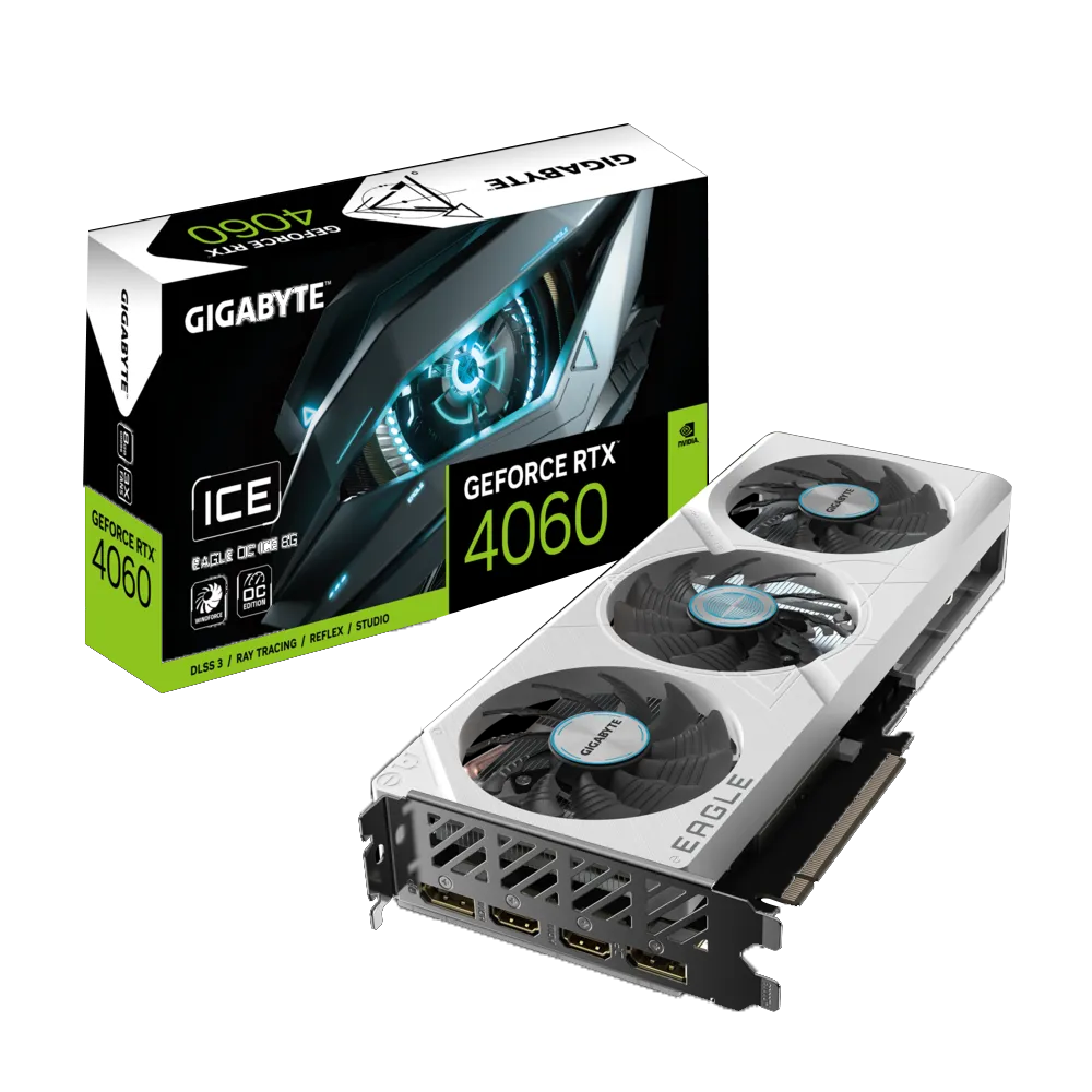 GIGABYTE GeForce RTX 4060 Eagle OC Ice 8G DDR6 Graphics Card