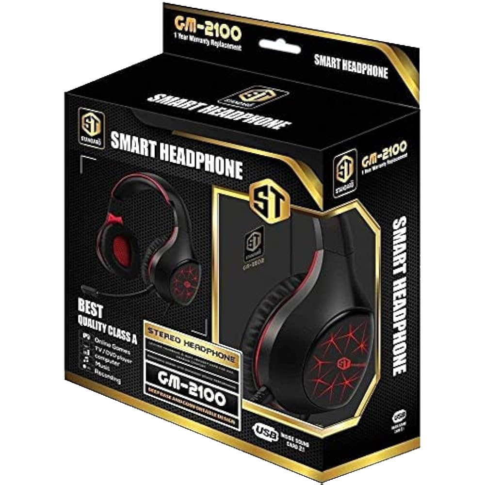 Standard GM-2100ENC Wired Headphone With Noise-Cancelling (USB 7.1)