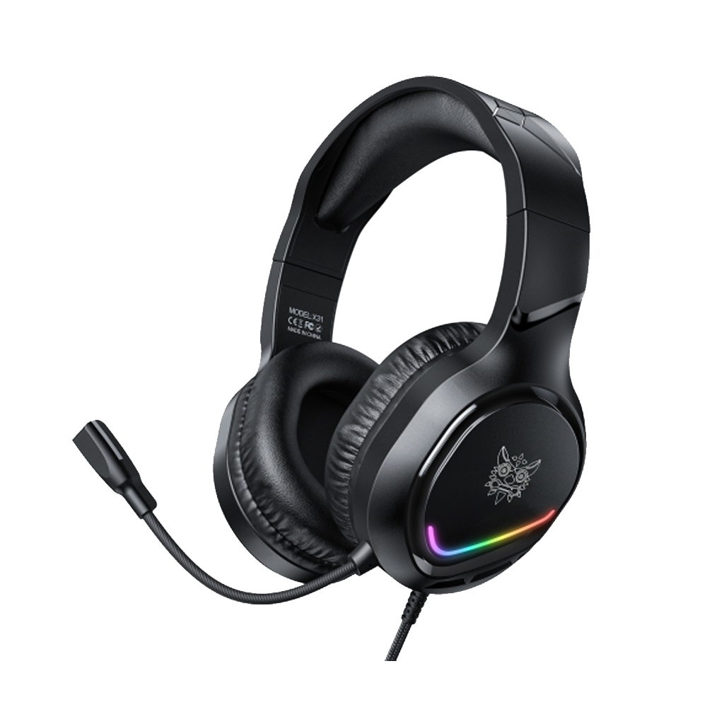 Onikuma X31 RGB Wired Gaming Headphone (One Socket 3.5mm With Converter + USB)