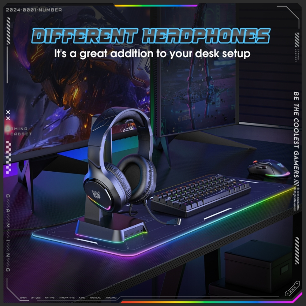 Onikuma X31 RGB Wired Gaming Headphone (One Socket 3.5mm With Converter + USB)
