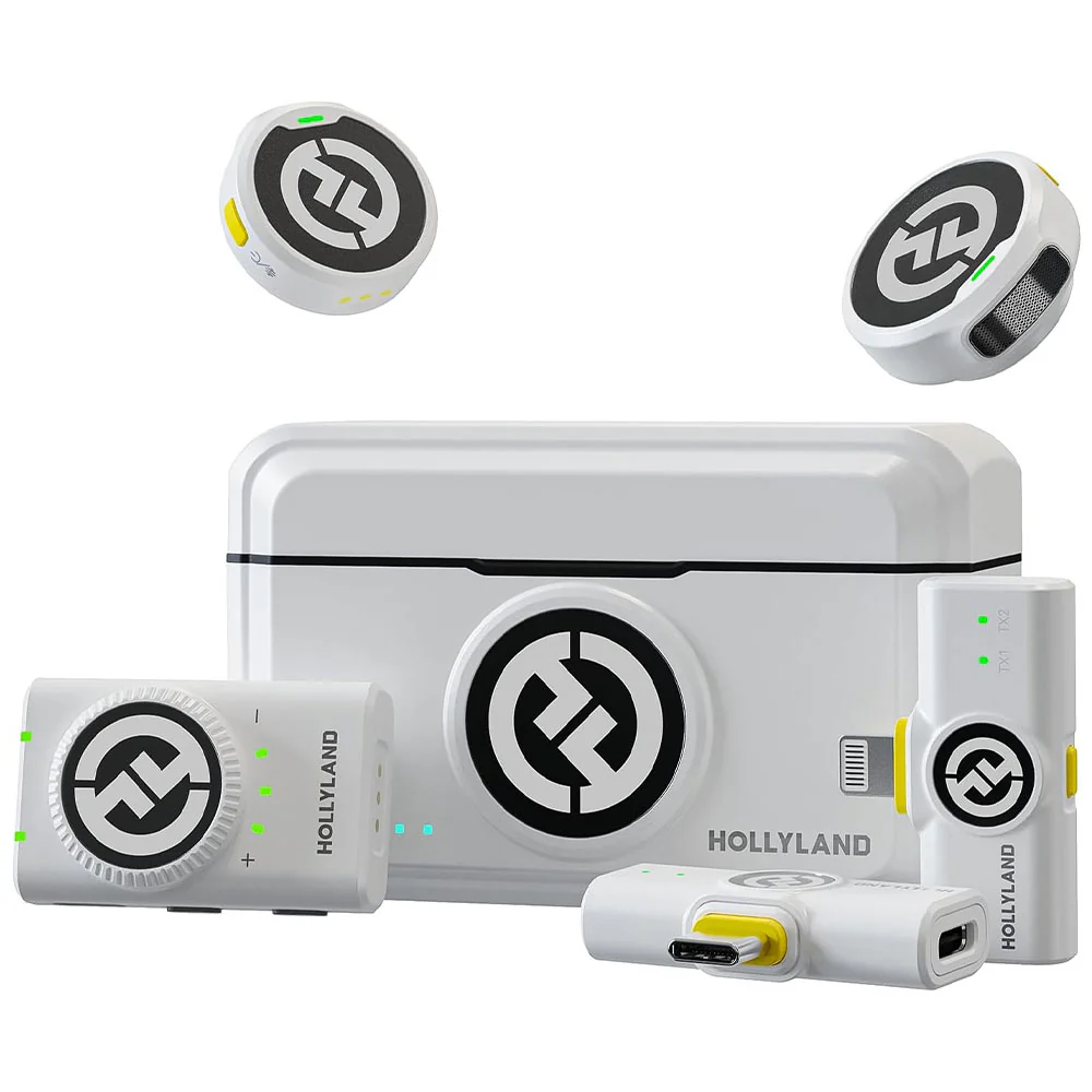 Hollyland Lark M2 Wireless Lavalir Microphone Combo - Ivory White