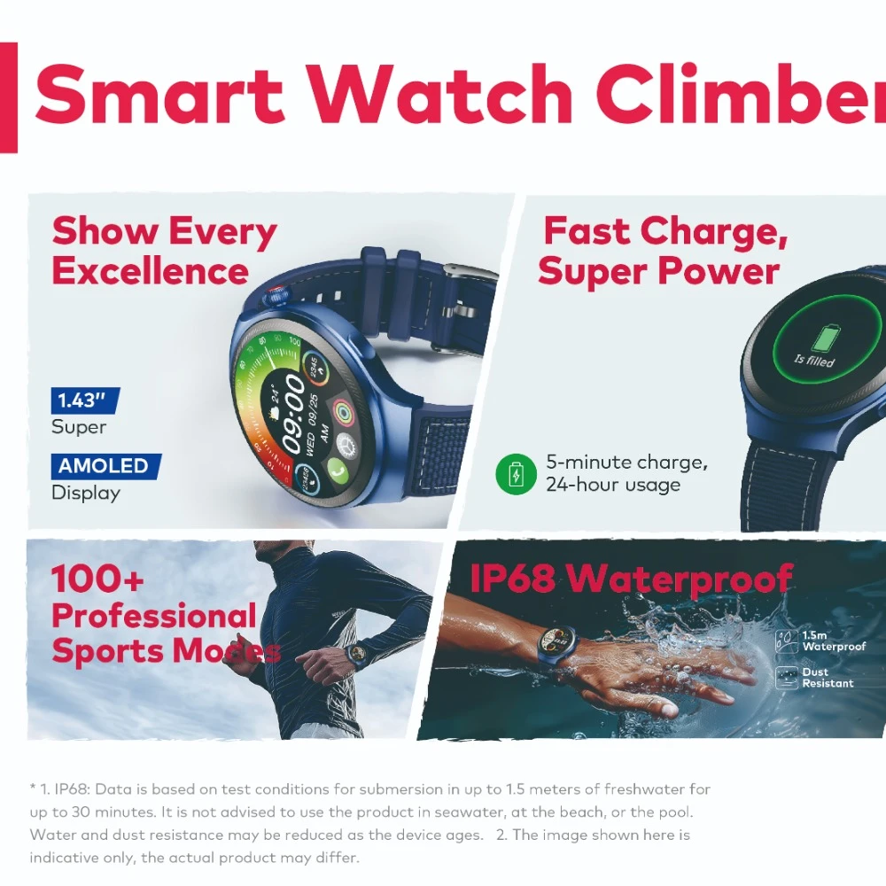 Itel ISW-O43 Climber One Smart Watch - Blue
