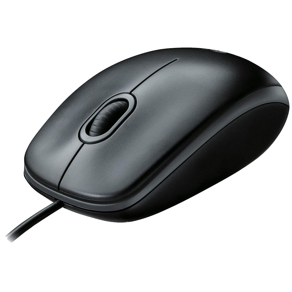Logitech B100 Wired Mouse 1000DPI - Black