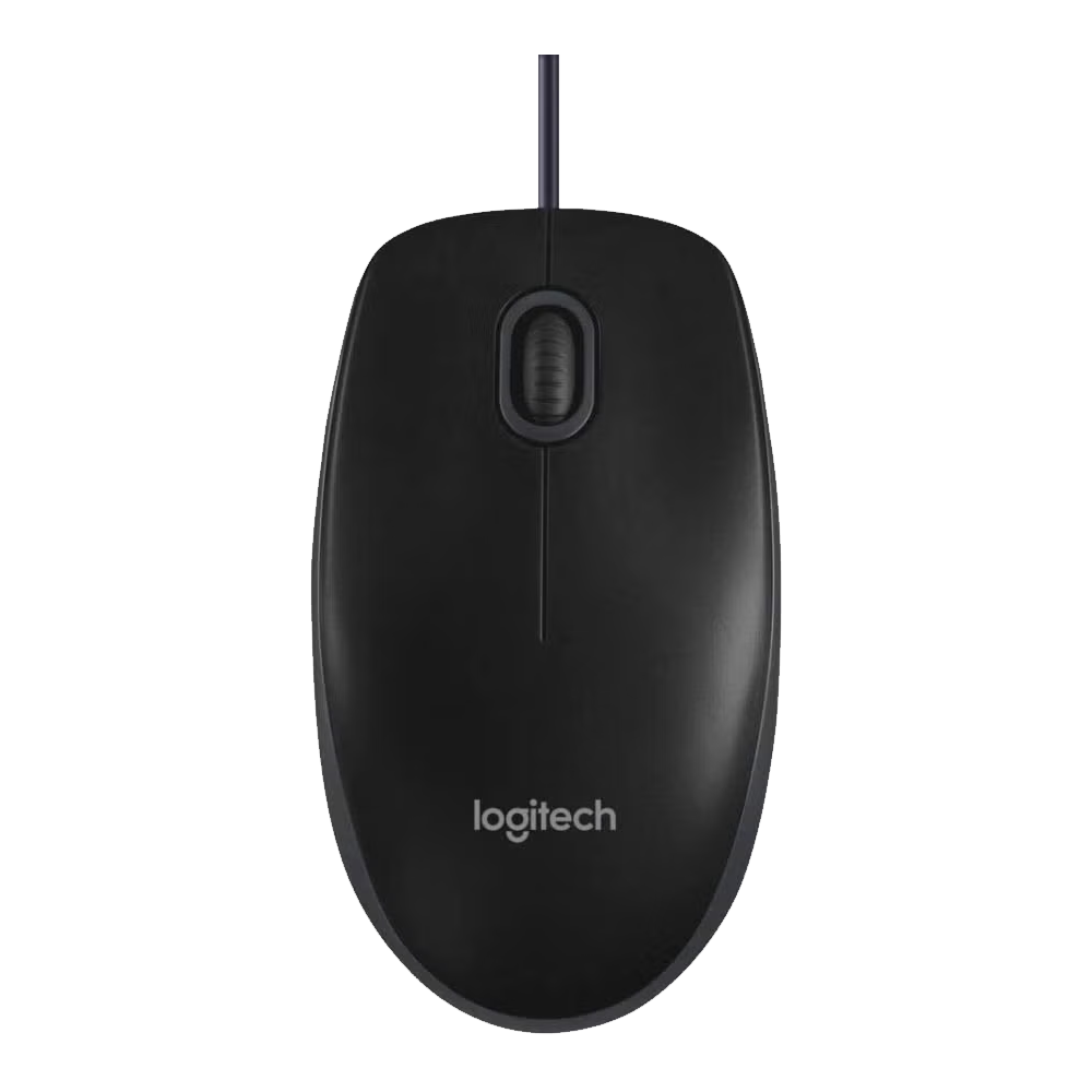 Logitech B100 Wired Mouse 1000DPI - Black