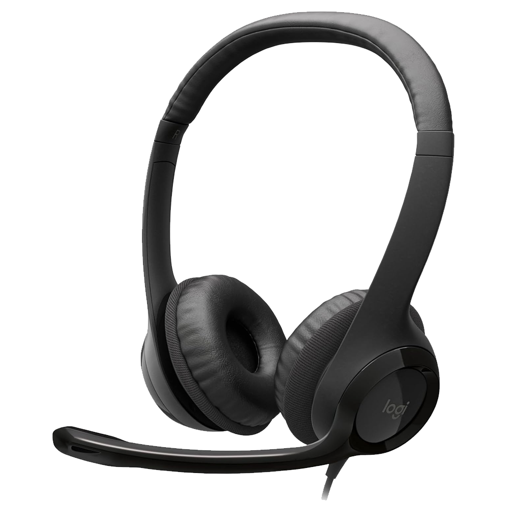 Logitech H390 Wired Headphone (USB) - Black