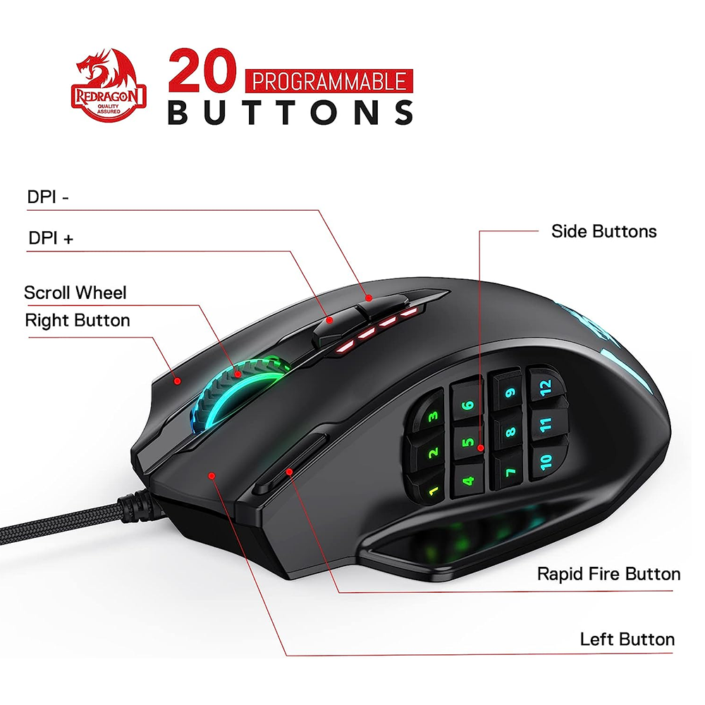 Redragon Impact M908 Wired Gaming Mouse