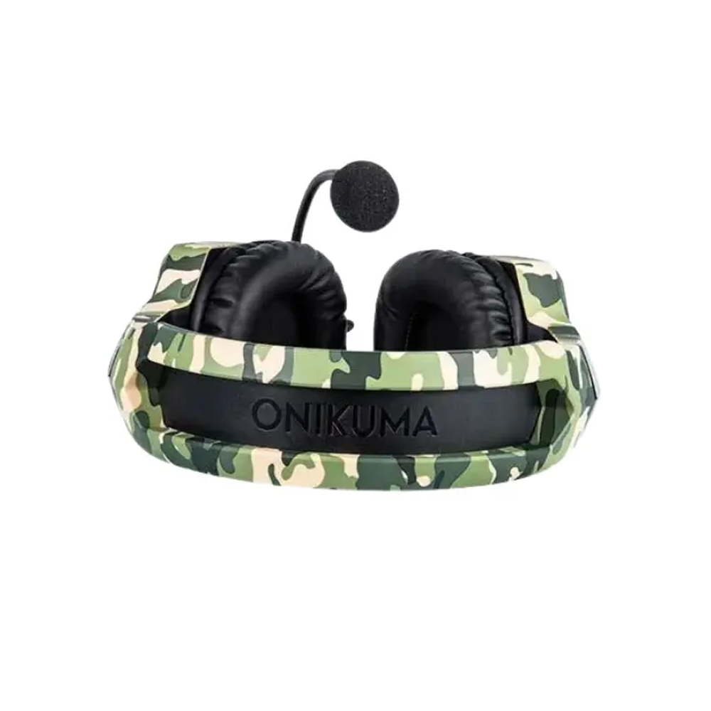 Onikuma K8 RGB Wired Gaming Headphone (One Socket 3.5mm With Converter + USB) - Camouflage Green