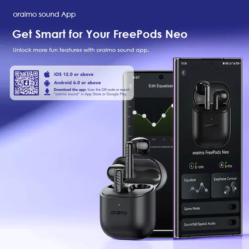 Oraimo FreePods Neo OTW-330S Earbuds - Speed Black