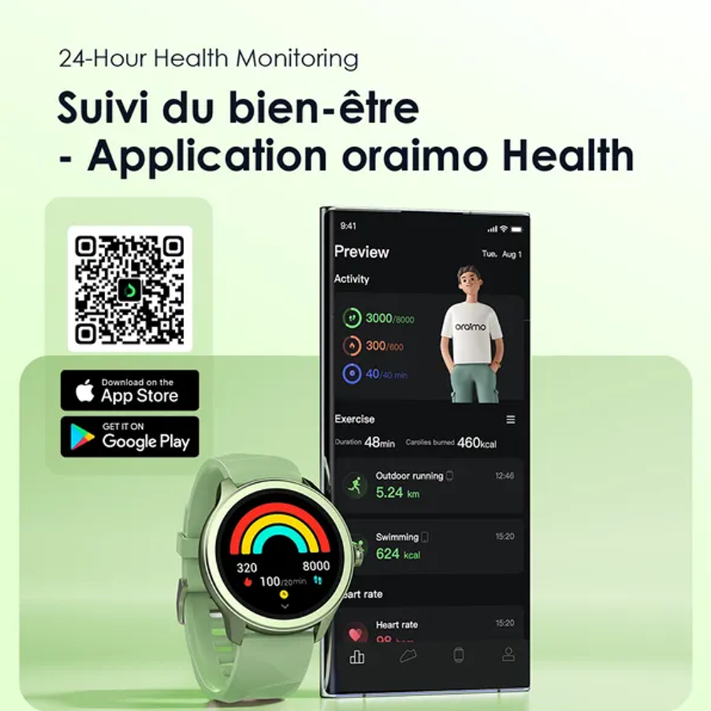 Oraimo Watch 2R OSW-30 Smart Watch - Olive