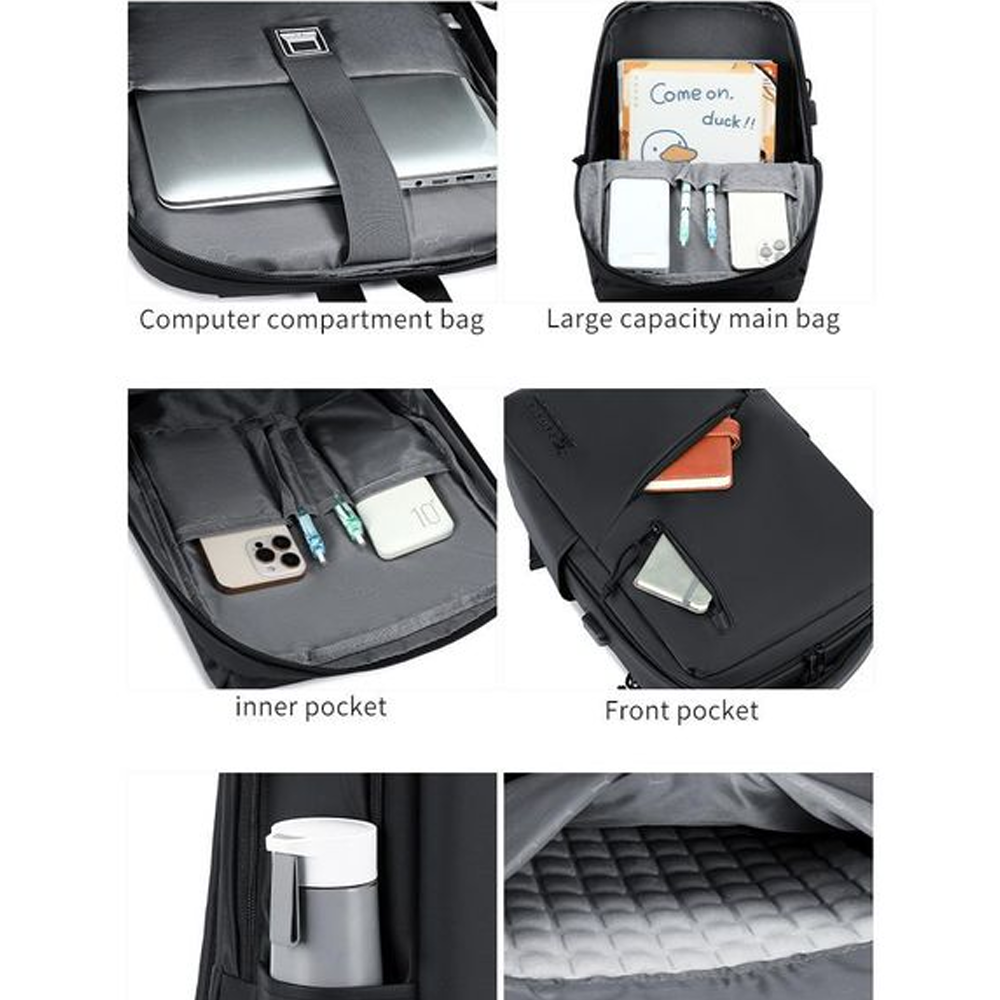 Rahala 816 15.6 Inch Laptop Backpack - Black