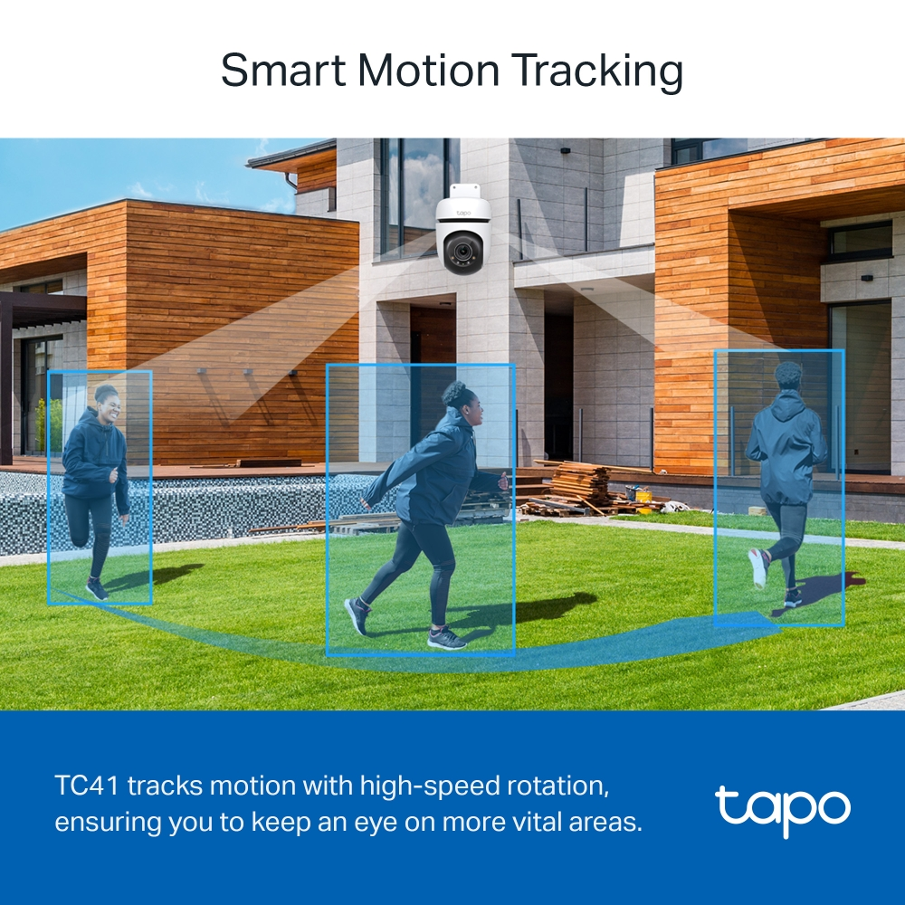 TP-Link Tapo TC41 Pan/Tilt 2K/3MP 3.9mm Outdoor Security Wi-Fi Camera (Color Night Vision)