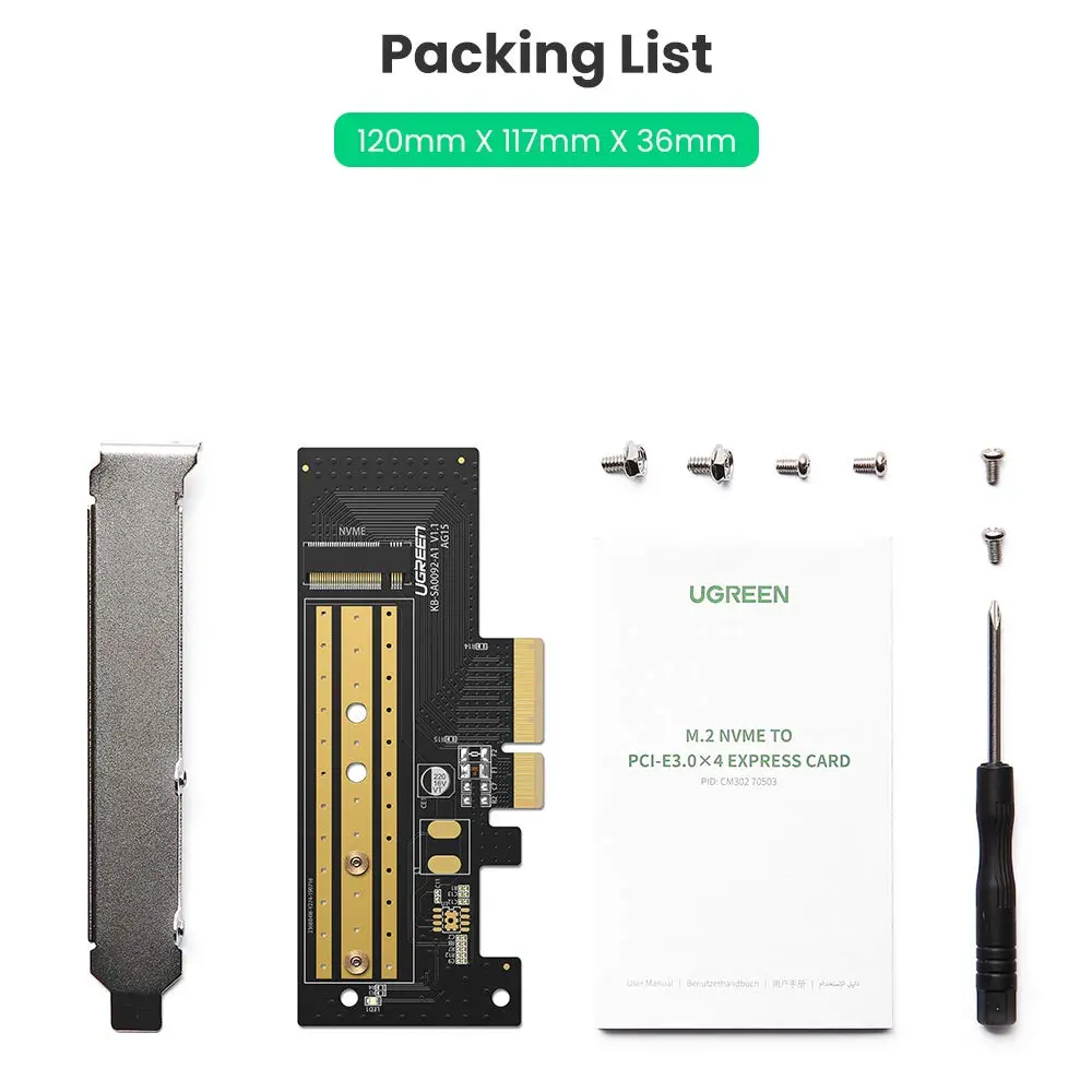 Ugreen 70503 M.2 NVMe to PCIE 3.0x4 Expansion Card