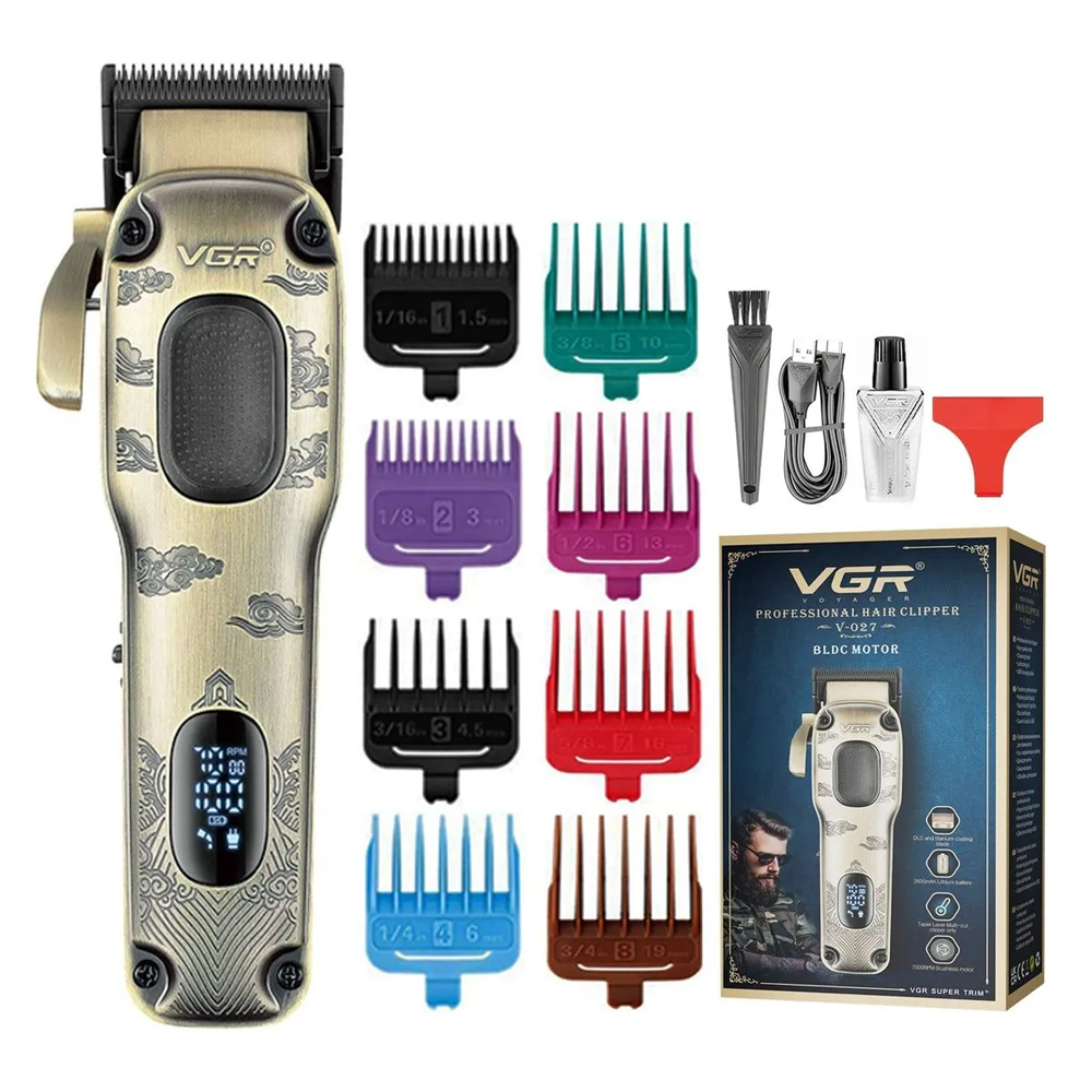VGR V-027 Professional Hair Clipper - Gold