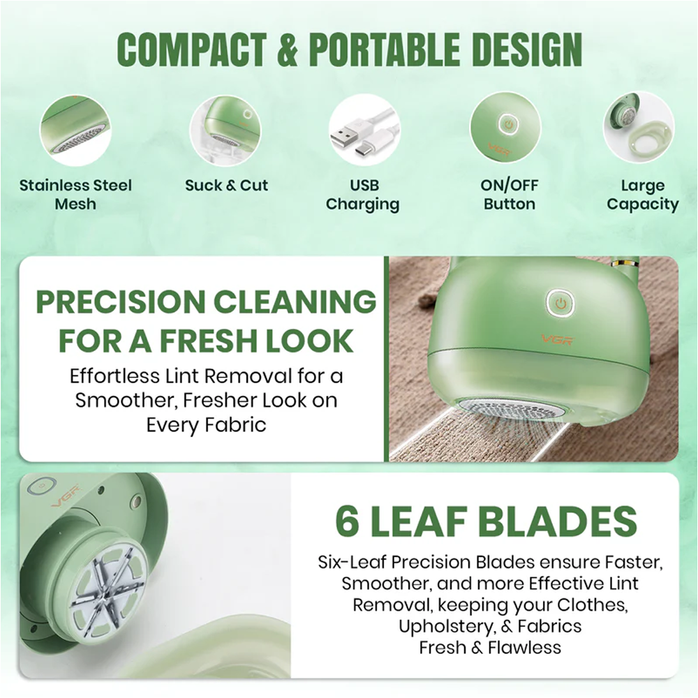 VGR V-818 Professional Lint Remover - Green