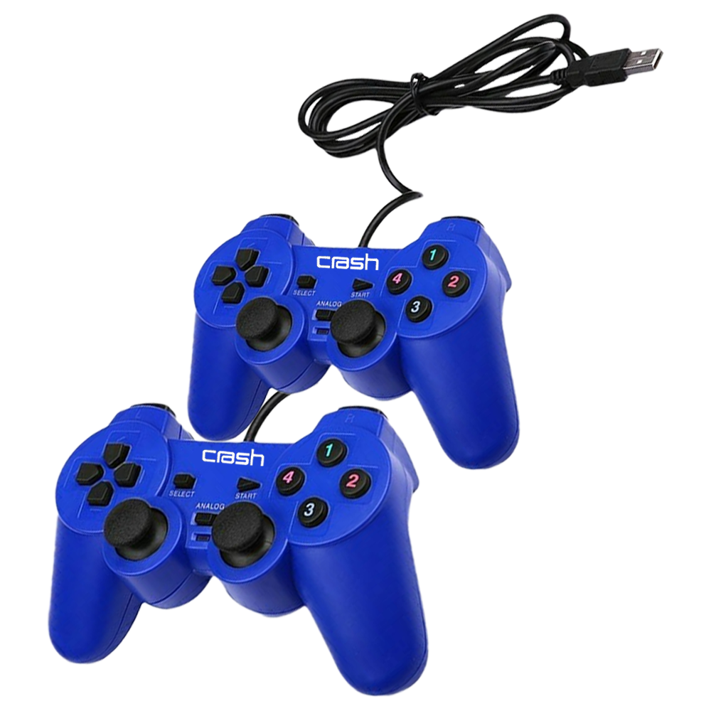 Crash X2 Wired Double Analog Gamepad