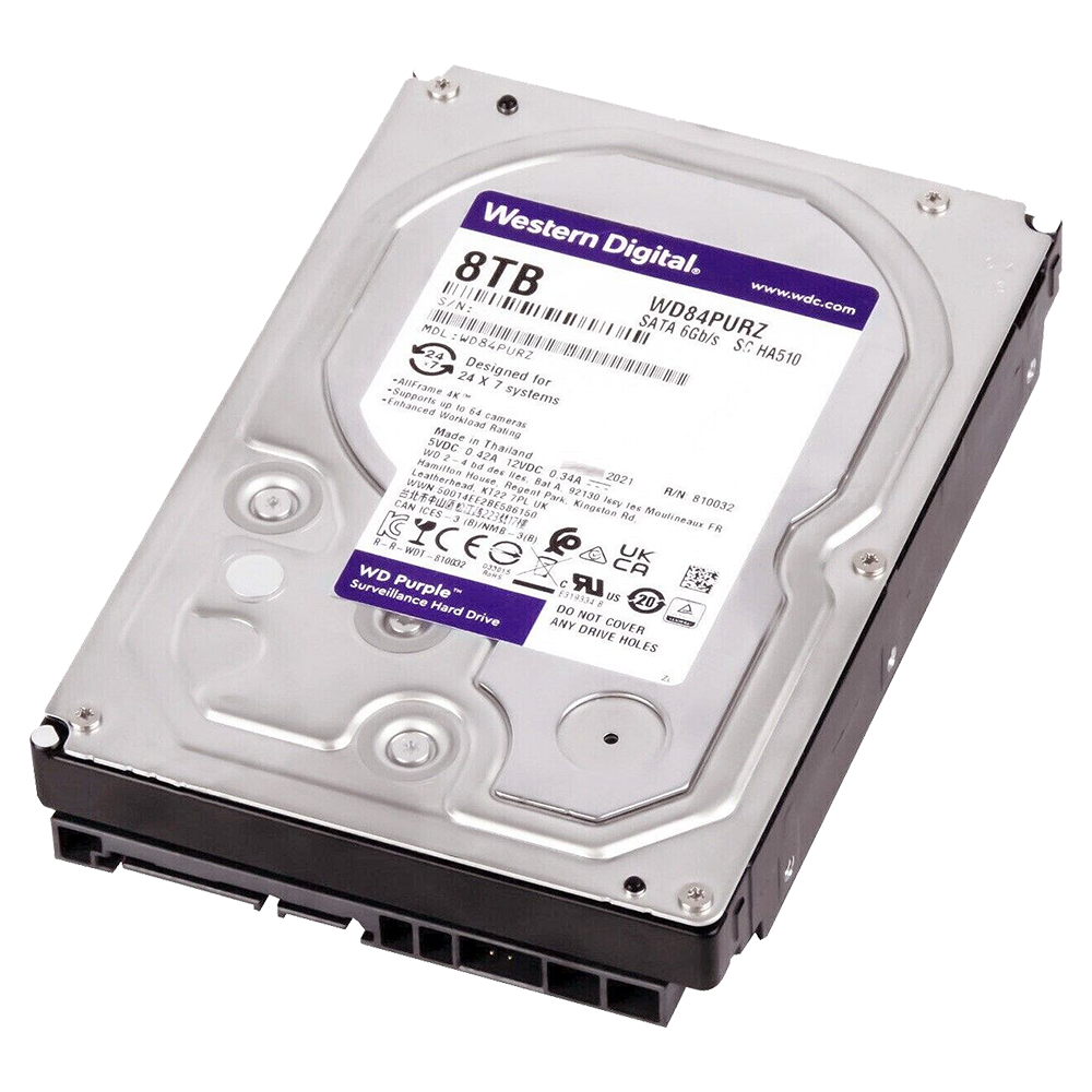 Western Digital Purple 8TB 3.5 Inch Surveillance HDD (3Y)