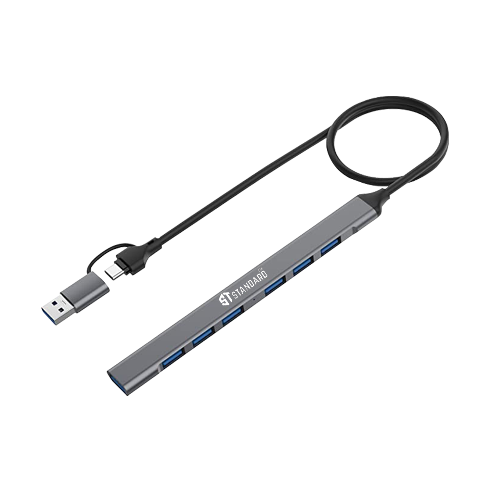 Standard ST-UCA9702 7 in 2 Type-C & USB 3.0 to 7-Port USB HUB
