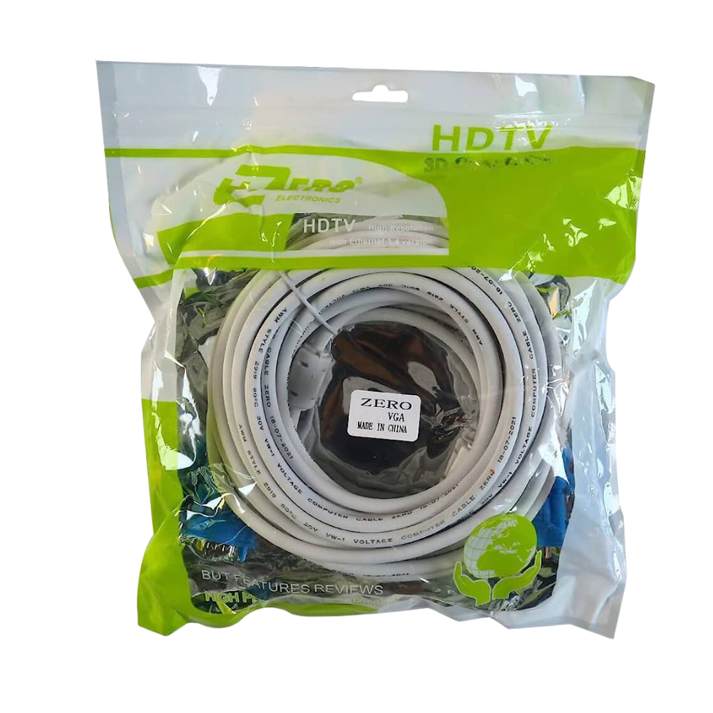 Zero VGA Monitor Cable 20m - White