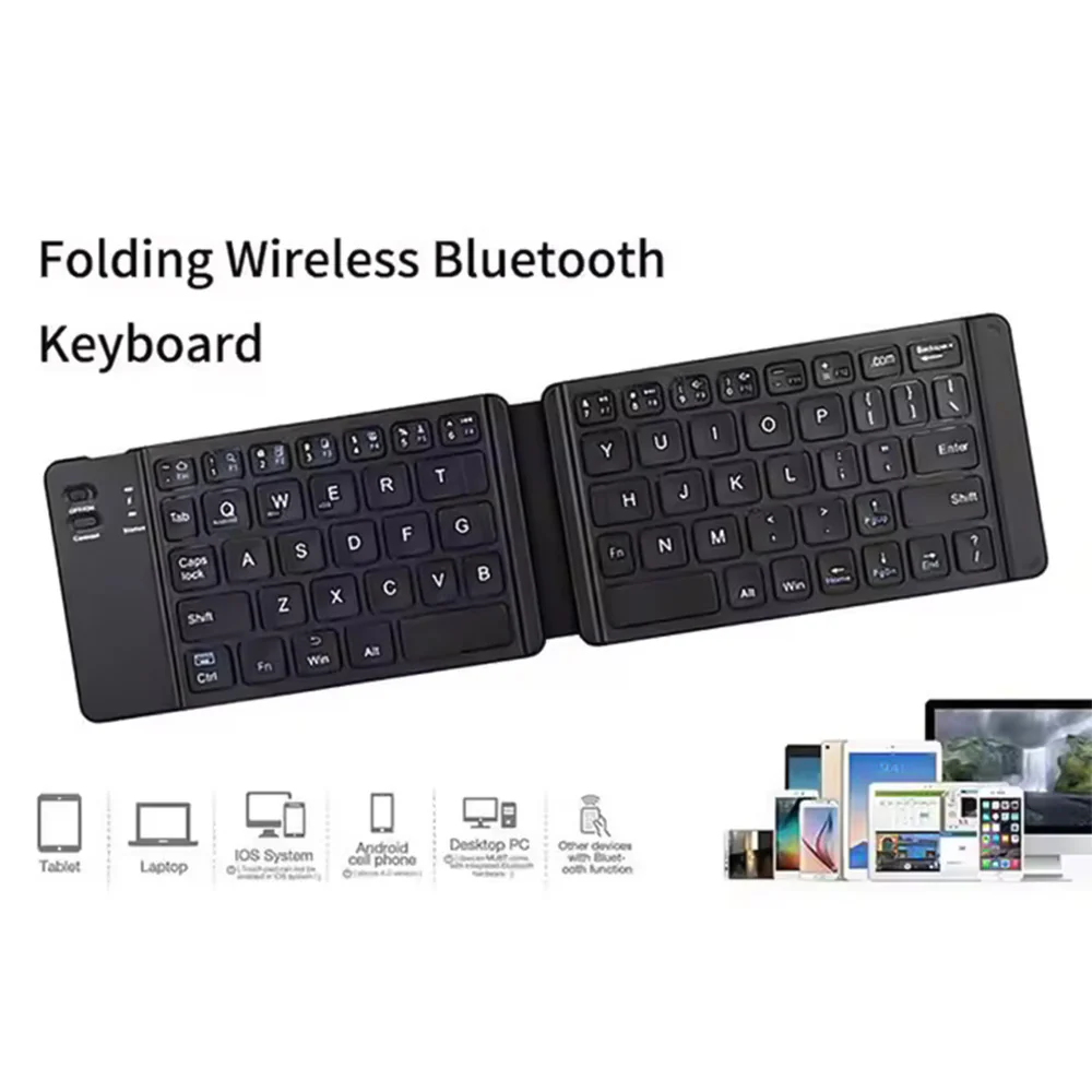Zero ZR-3606 Foldable Rechargeable Bluetooth Keyboard