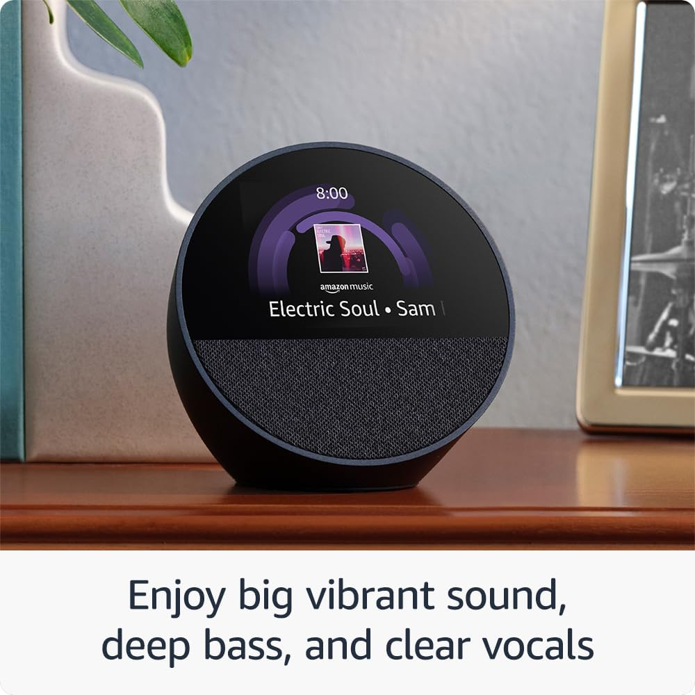 Amazon Echo Spot Smart Speaker & Alarm With Alexa - Blue