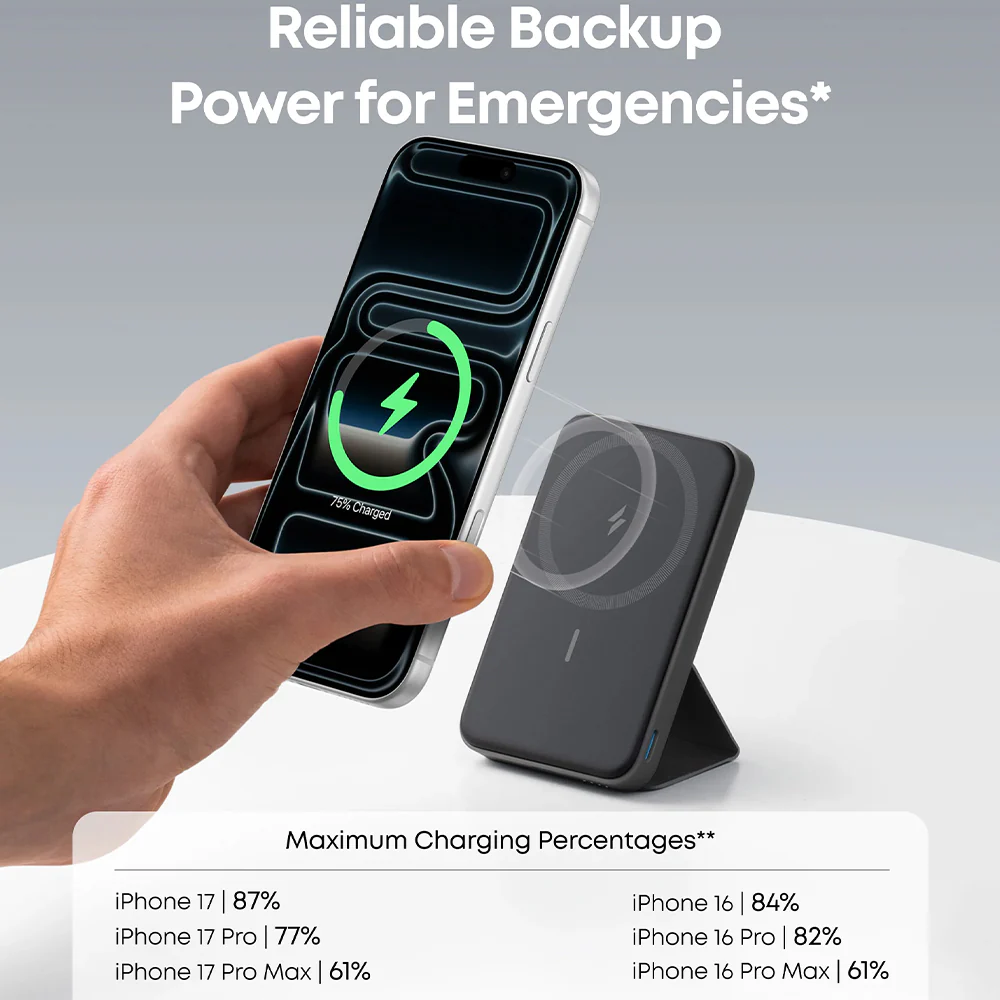 Anker 622 A1614H13 MagGo 12W Magnetic Wireless Power Bank 5000mAh - Black