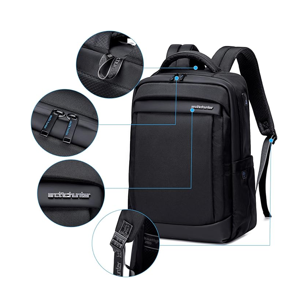 Arctic Hunter B00478 15.6 Inch Laptop Backpack  - Black