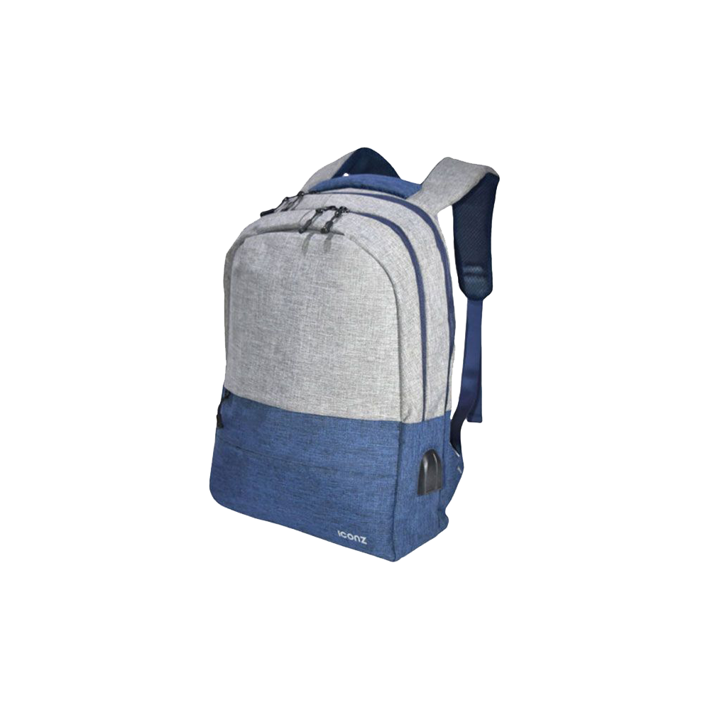 Iconz New York 4038  15.6 Inch Laptop Backpack - Blue/Grey