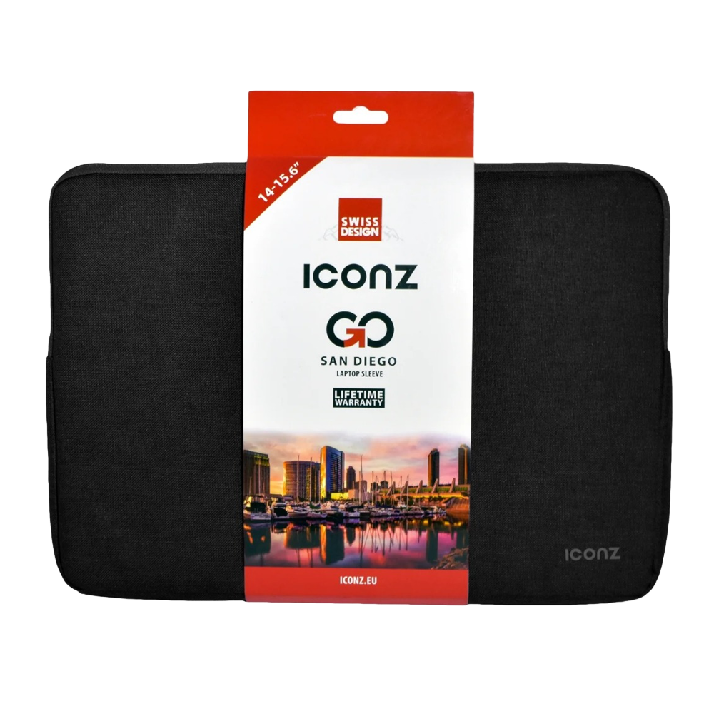 Iconz San Diego 2031 15.6 Inch Laptop Sleeve Bag - Black