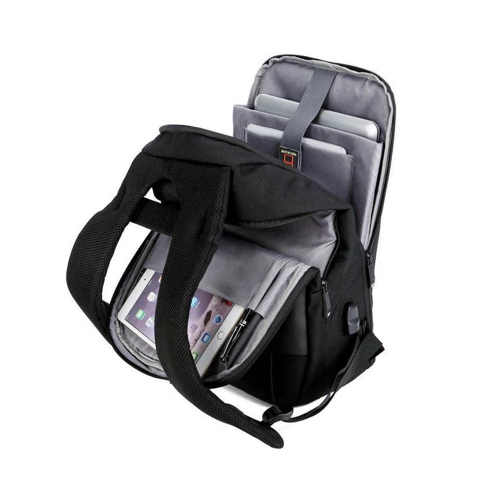 Meinaili 1901 15.6 Inch Laptop Backpack - Black