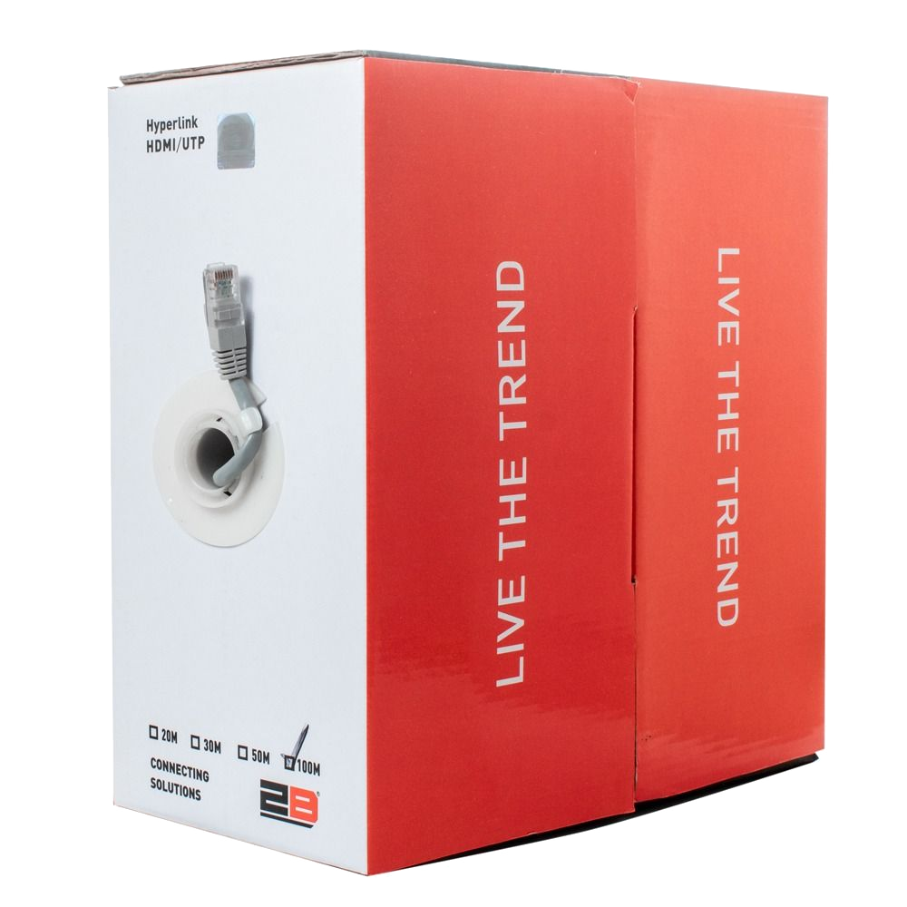 2B DC527 Cat6 UTP Network Cable 100m - Gray