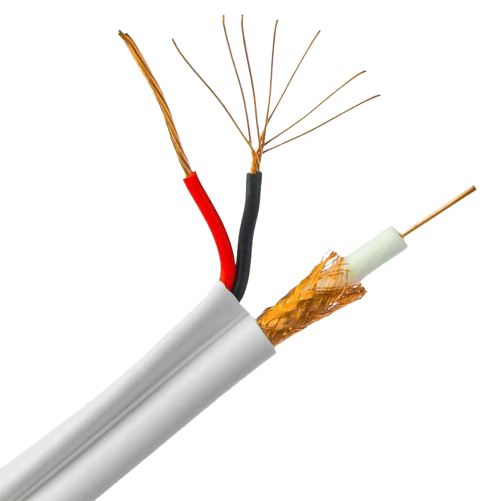 Cable Shield + Power RG59 Mixmax White 300M
