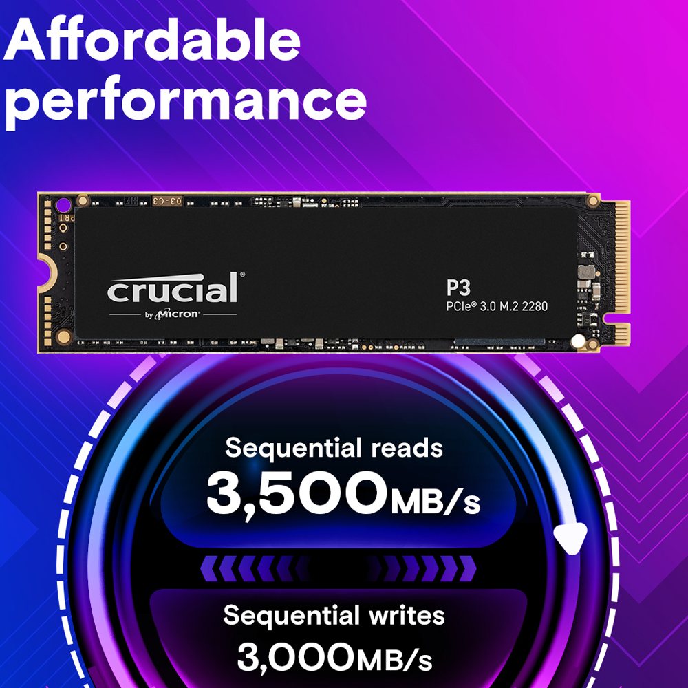 Crucial P3 2TB PCIe NVMe M.2 SSD