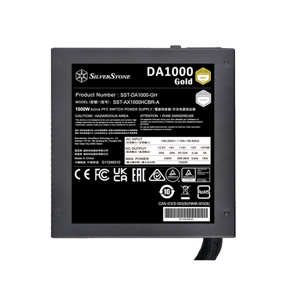 SilverStone DA1000 Gold Power Supply (1000W)