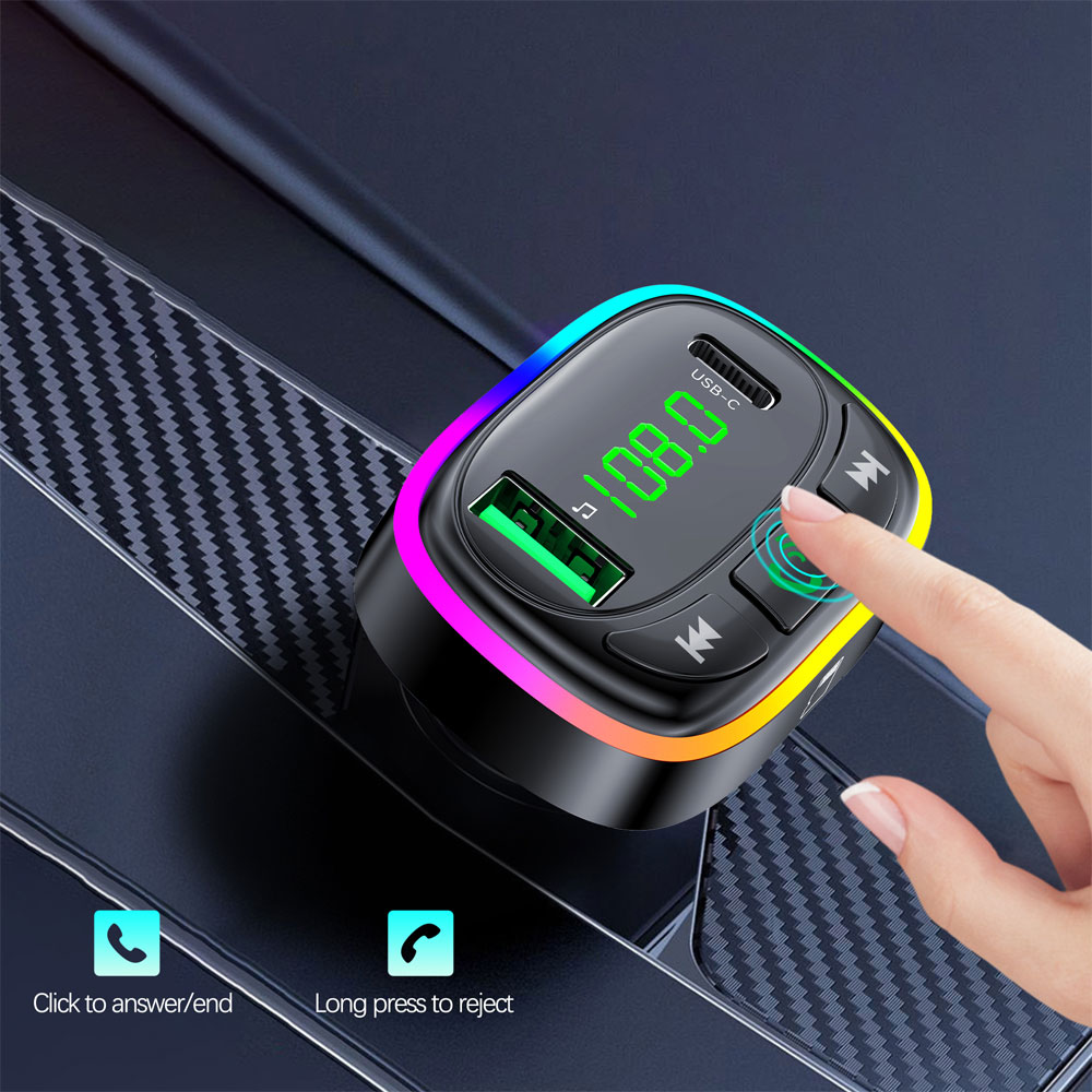 Earldom M104 FM Transmitter & USB + Type-C 3.1A Charger