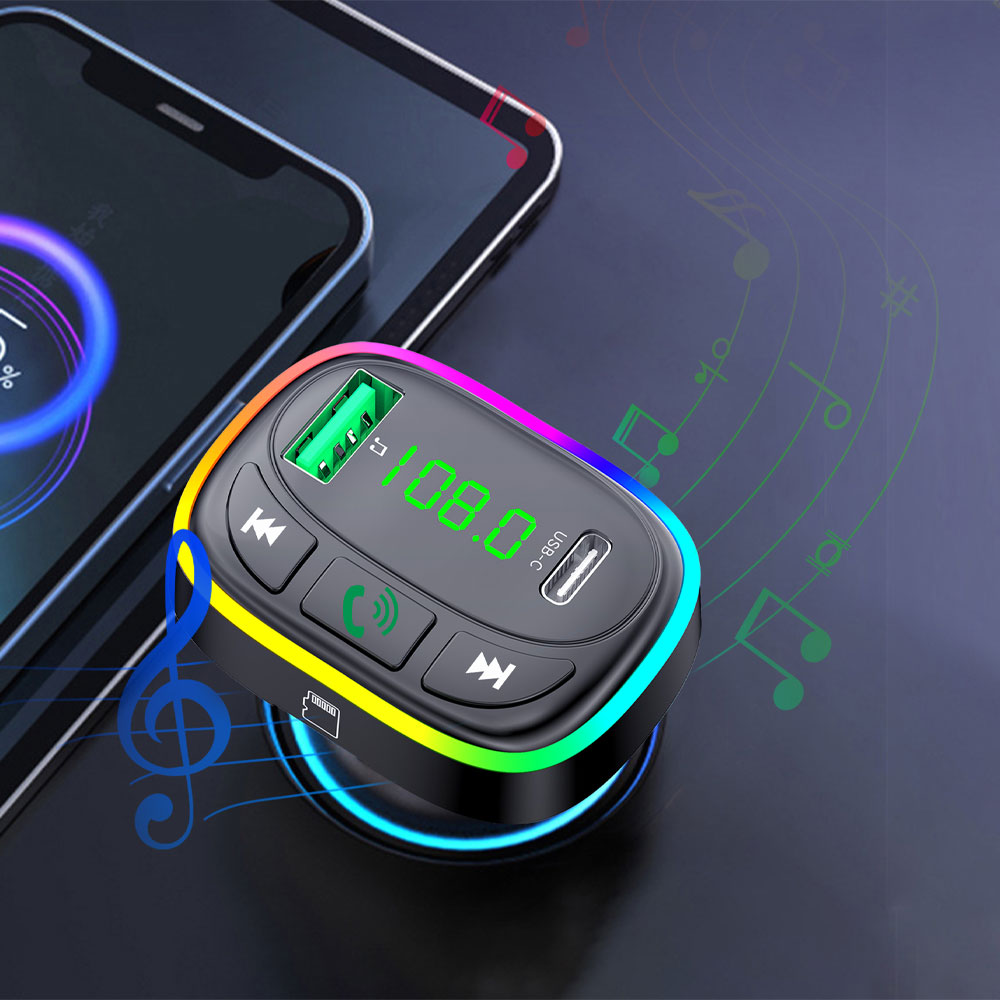 Earldom M104 FM Transmitter & USB + Type-C 3.1A Charger