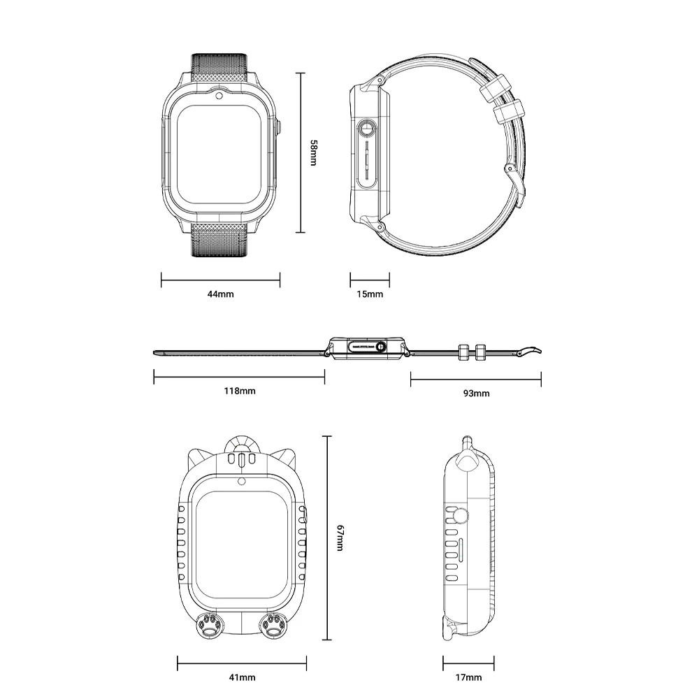 General GW29 Kids 4G Smart Watch - Pink