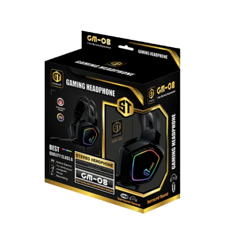 Standard GM-08 Wired RGB Gaming Headphone (USB 7.1)