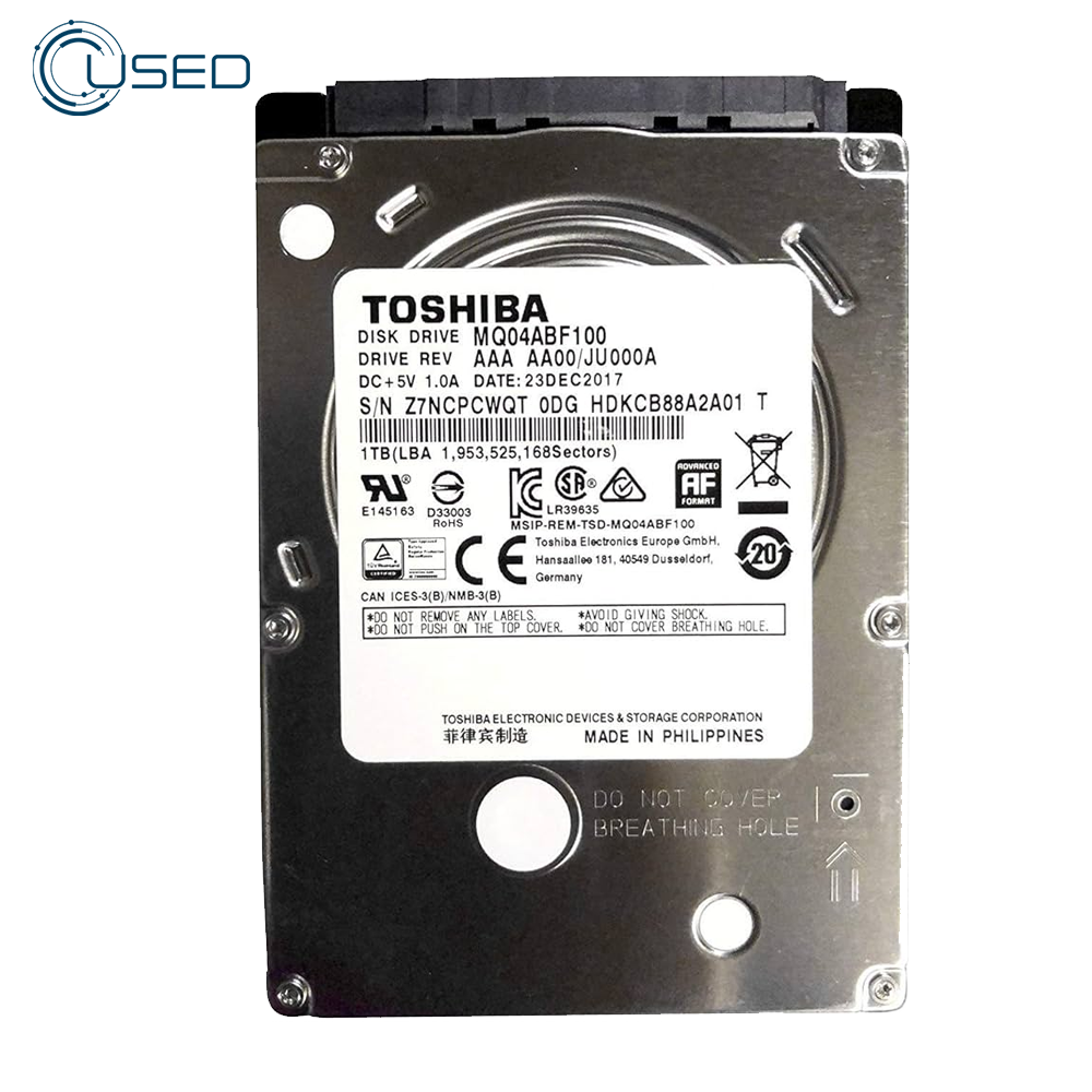 Toshiba 1TB 2.5 Inch Internal Laptop HDD (Original Used)