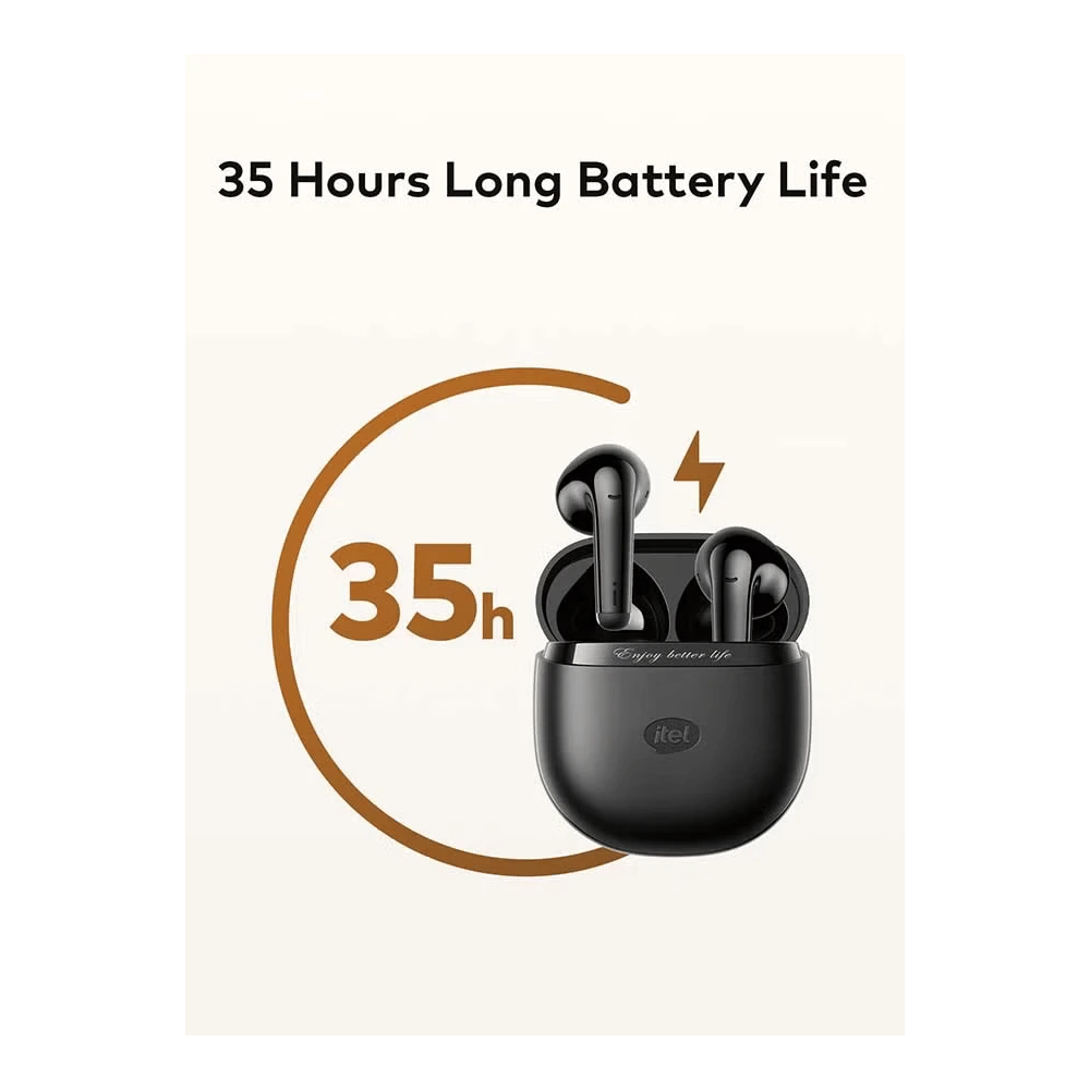 Itel Buds 7 Wireless Earbuds - Black