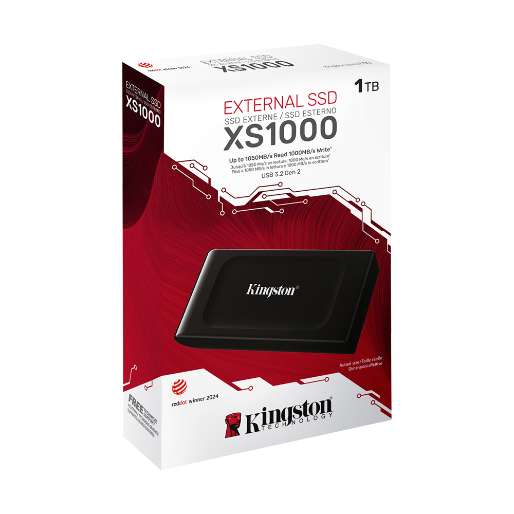 Kingston XS1000 1TB External SSD - Black