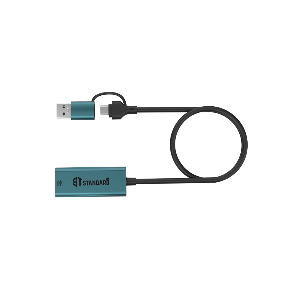 Standard ST-UE106+ Type-C & USB 3.0 10/100/1000Mpbs Gigabit Ethernet Adapter