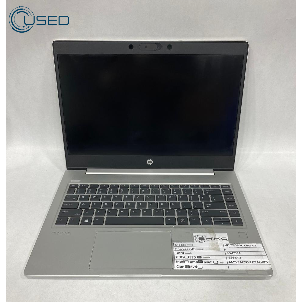 HP ProBook 445 G7 Laptop (AMD Ryzen 3/4300U - 8GB DDR4 - 256G M.2 NVMe - AMD Radeon Graphics  - 14.0 Inch HD - Cam) Original Used