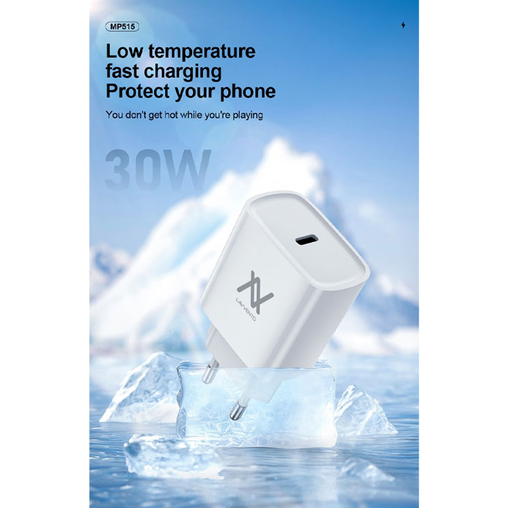 Lavvento MP515 Powerful 30w Type-C Wall Charger - White